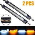 thumbnail image 2 of ikayaa 2Pcs Universal 36 LED Light Strip Motorcycle Turn Signal Lights Tail Trailer Brake Stop Light Flexible LED License Plate Lights, 2 of 7