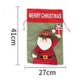 thumbnail image 1 of Bolsa de regalo de arpillera duradera más grande, suministros de decoración navideña para niños, diseño novedoso perfecto para llevar bocadillos, bolso de dulces, 1 of 4