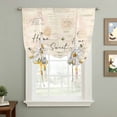thumbnail image 2 of White Daisy Balloon Curtains for Bedroom/Front Door/Bathroom, Spring Floral Elegant Pastoral Botanical Bees Tie Up Curtains 63 Inch Length Light Filtering Kitchen Curtains Shades for Windows 46"x63", 2 of 8