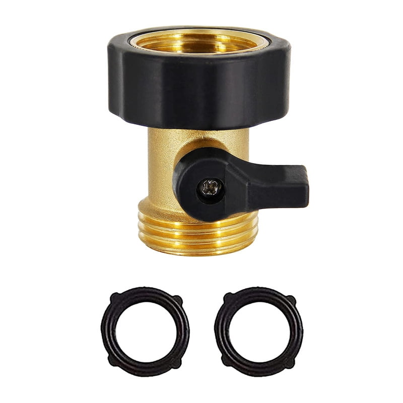 Heavy Duty Solid Brass Shut Off Ball Valve for 3/4Inch GHT Garden Watering Hoses 
