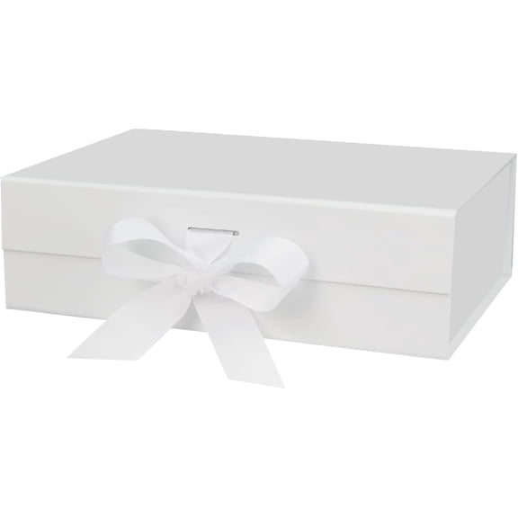 9.4"X6.8"X4.1" Pink Magnetic Gift Box with Lid and Ribbon for Presents