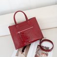 thumbnail image 3 of Genuine Cowhide Leather Women's Crocodile Embossed Tote Bag, Top Handle Crossbody Shoulder Purse, 3 of 9