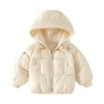 thumbnail image 6 of GYRATEDREAM Baby Girls Boys' Winter Snowsuit Fleece Jackets With Hooded Toddler Cotton Dress Warm Lined Coat Outer Clothing for 2-3Y Beige, 6 of 7