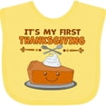 thumbnail image 3 of Inktastic It's My 1st Thanksgiving with Cute Smiling Pumpkin Pie Boys or Girls Baby Bib, 3 of 4