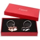 thumbnail image 5 of 1 par de llaveros para pareja, llavero magnético desmontable con forma de cerdo besándose en aleación, ideal como regalo de San Valentín para hombres y mujeres (negro y oro rosa), 5 of 5