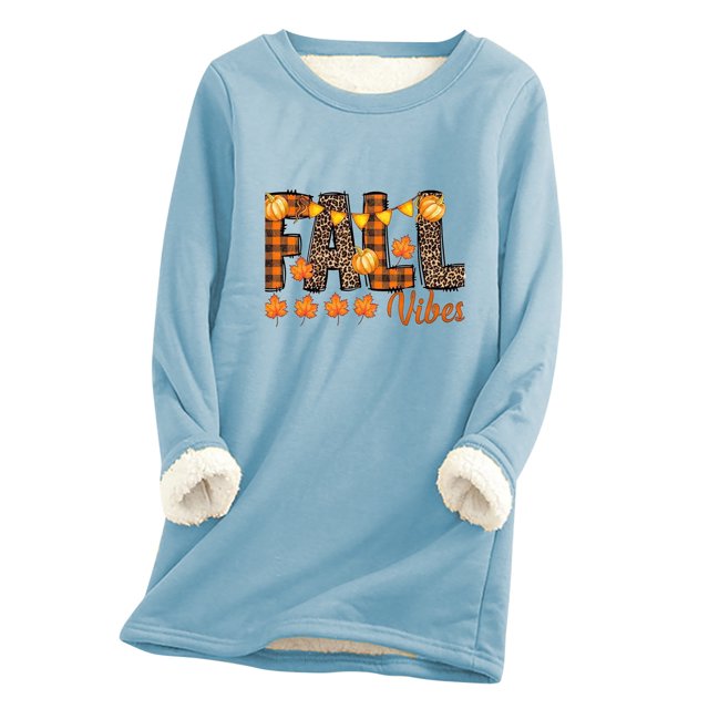 HKEJIAOI Sweat-shirts pour Women Col Rond Graphique Long Sleeve Top