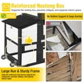 thumbnail image 5 of Aivituvin Mobile Chicken Coop with Wheels for 4-6 Chickens, Backyard Expandable Chicken House Duck Cage with Run, 2 Nesting Boxes, Pull-Out Tray, Weatherproof Asphalt Roof, Black, 5 of 8