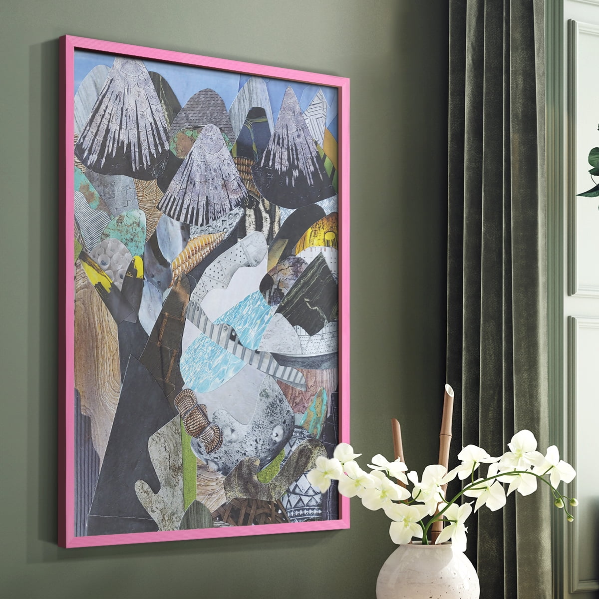 Arizona Highways Framed Print in Pink Solid Wood Framed Print No Nail Hanging