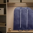 thumbnail image 6 of Foldable Travel Garment Bag for Suits & Dresses Breathable Non Woven Fabric,60x100cm (23.6x39.4in) Black Blue Gray 2 Carry Handles,Zipper,Closet Storage & Travel Suit Cover, 6 of 7