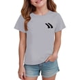 thumbnail image 2 of YMNXA Childrens Kids Boys Girls T Shirts Short Sleeve Round Neck Graphic Print Comfortable Breathable Top For Casual Daily Wear,Light Gray,12-13 Years, 2 of 6
