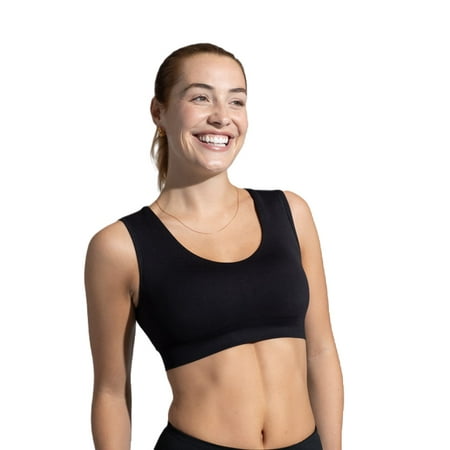 Tommie Copper Seamless Back Support Bra - Black Large