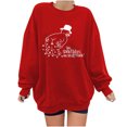 thumbnail image 2 of Mode Pull-Over à Col Rond Imprimé pour Femmes Manches Longues Blouse Confortable Chandail en Molleton, 2 of 4