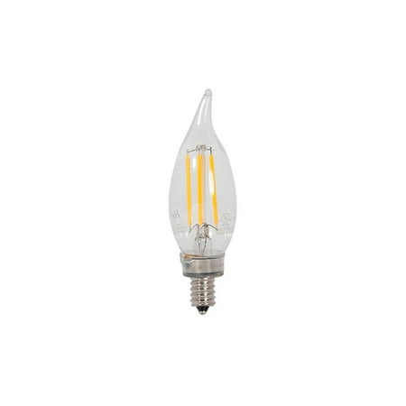 

B&P Lamp® E12 Candelabra Base CA10 Shaped Clear LED Bulb 60 Watt Equivalent
