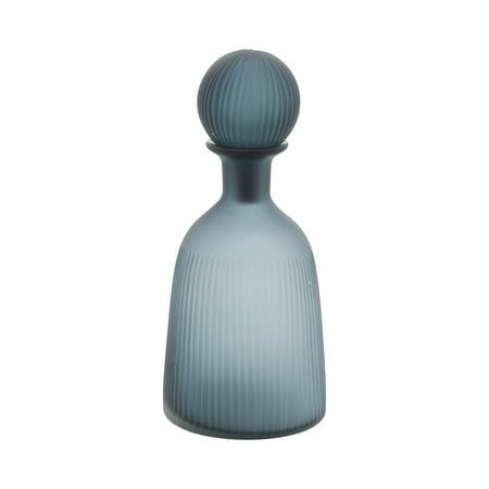 Sagebrook Home Glass  13 h Vase with Lid  Blue/gray