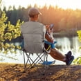 thumbnail image 4 of Wakeman Outdoors 300lb Capacity Portable Camping Chair with Foot Rest, Blue, 4 of 10
