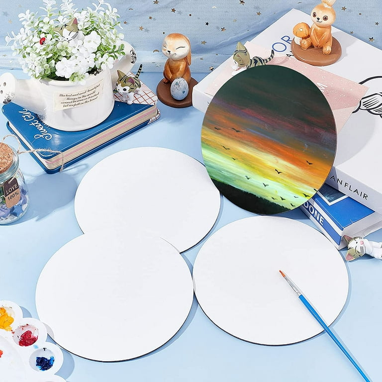Round canvases for painting Round Painting Canvas Panel Blank Panel Canvas  Drawing Board for Oil Acrylic Painting