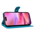 thumbnail image 7 of Allyechgroup Wallet Case for Apple iPhone 16 Plus, Butterfly Floral Embossed Premium PU Leather Shockproof Flip Stand Cards Slots Hand Wrist Phone Case for Apple iPhone 16 Plus, Blue, 7 of 7