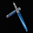 thumbnail image 5 of Caran d'Ache Leman Silver Plated Rhodium Coated Grand Bleu Fountain Pen - Medium, 5 of 7
