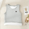 thumbnail image 2 of Mepaouo Kids Thermal Tank Top Fleece Lined Shirt Camisole Sleeveless Vest Warm Undershirt(Gray,C), 2 of 4