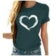 thumbnail image 2 of Pntutb Mujer Mangas Cortas Estampado en Forma de Corazón Casual tops Blusa Camiseta Pntutb Pntutb-4382, 2 of 4