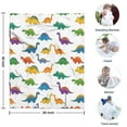 thumbnail image 4 of White Colorful Dinosaurs Pattern Blanket,Comfortable Soft Flannel Throw Blanket,All Season,Warm Lightweight Blankets for Sofa Bed Couch Living Room Chair,30"x40", 4 of 4