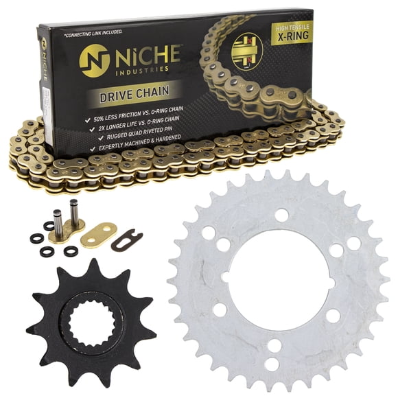 Niche Ensemble Chaîne et Pignon pour Polaris 400L Xplorer 400 11/34T 520 X-Ring ATV MK1004887