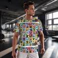 thumbnail image 3 of Wukai Cute Dogs Collage Print Men's Short-Sleeved Mesh T-Shirt,Quick-Dry Short Sleeve Workout T-Shirt-Small, 3 of 8