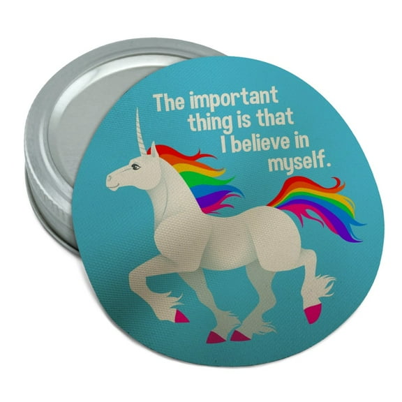 Unicorn The Important Thing is That I Believe in Myself Round Rubber Non-Slip Jar Gripper Lid Opener