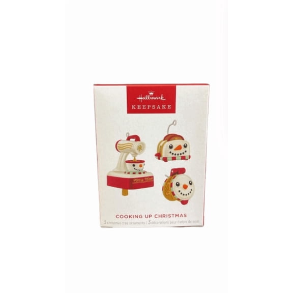 Hallmark 2025 Keepsake Mini Cooking Up Christmas Ornament Set of 3 New with Box