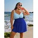 thumbnail image 3 of Vestido de baño Hanna Nikole para mujer, talla grande, azul claro+azul real, 3 of 6