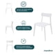 thumbnail image 3 of CONJUNTO DE EXTERIOR MESA LODI NEGRO Y SET DE 4 SILLAS BRIANZA BLANCO, 3 of 7