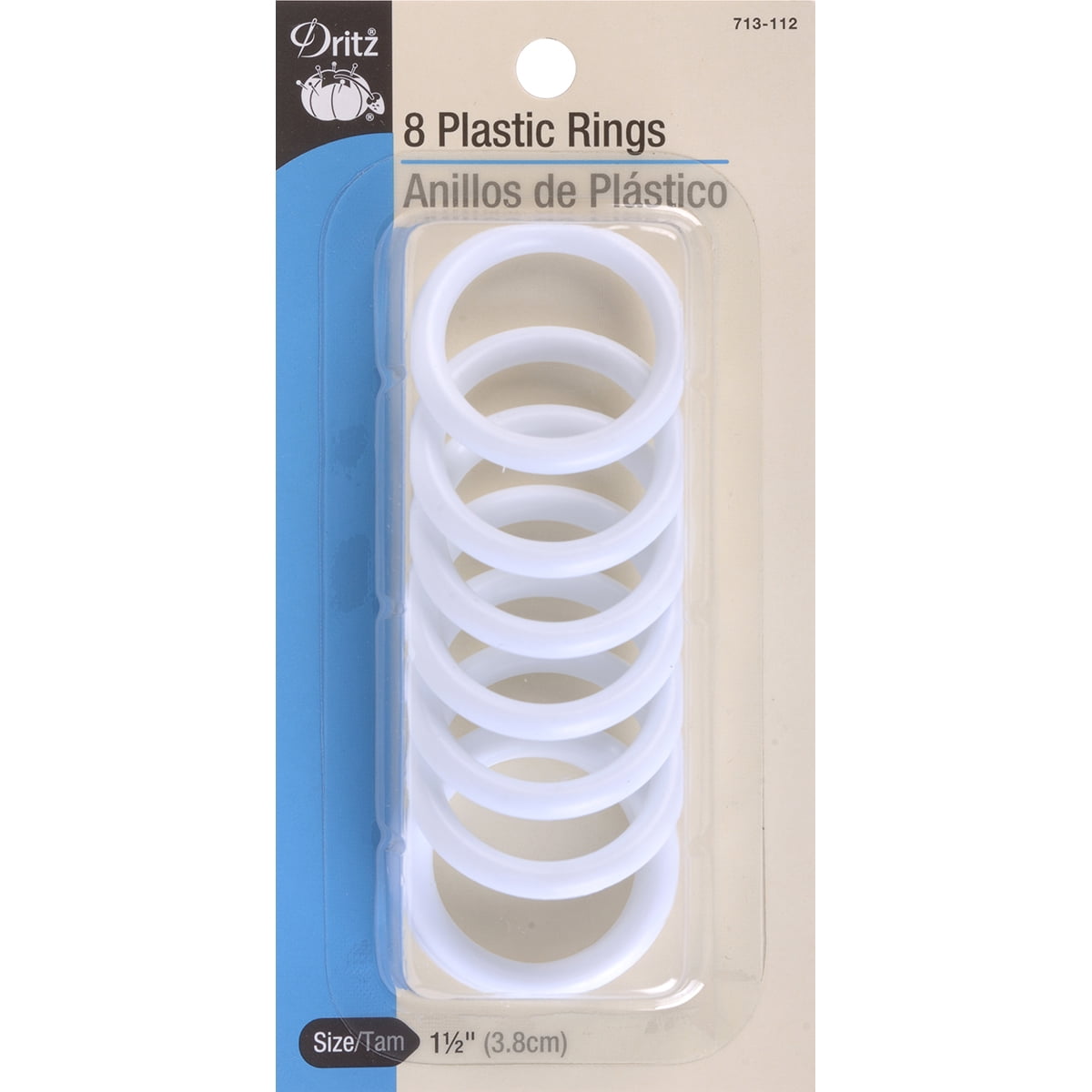 Plastic Rings 1.5" 8/PkgWhite Walmart Canada