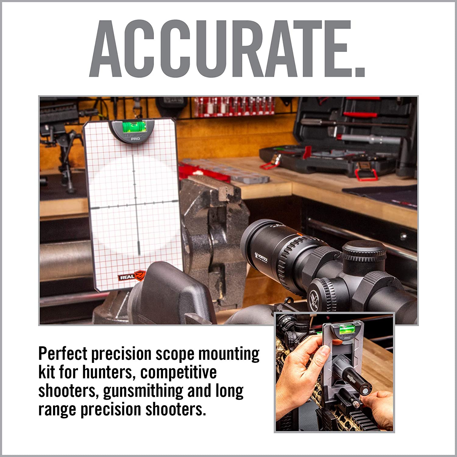 Real Avid Rifle Scope Level Right Pro