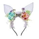thumbnail image 4 of Diadema con orejas de conejo de Pascua, bonita diadema con orejas, diadema de flores, para disfrazarse. Púrpura, 4 of 9