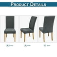 thumbnail image 3 of Lapalife Dining Chair Covers Stretch Floral Parsons Chair Slipcover for Dining Room Set of 2, Gray, 3 of 6