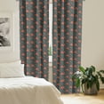 thumbnail image 2 of Ambesonne Botanical Window Curtains, Dark Colored Bloomings, Each 28" W x 84" L, Olive Green Orange Grey, 2 of 4