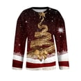 thumbnail image 5 of Christmas Oversized Cardigan Sweaters for Women Casual Shiny Xmas Tree Print Lightweight Knit Cardigan Sweater Button Long Sleeve Open Front Cozy Trendy Fall Women's Sweaters Yellow 2XL, 5 of 6