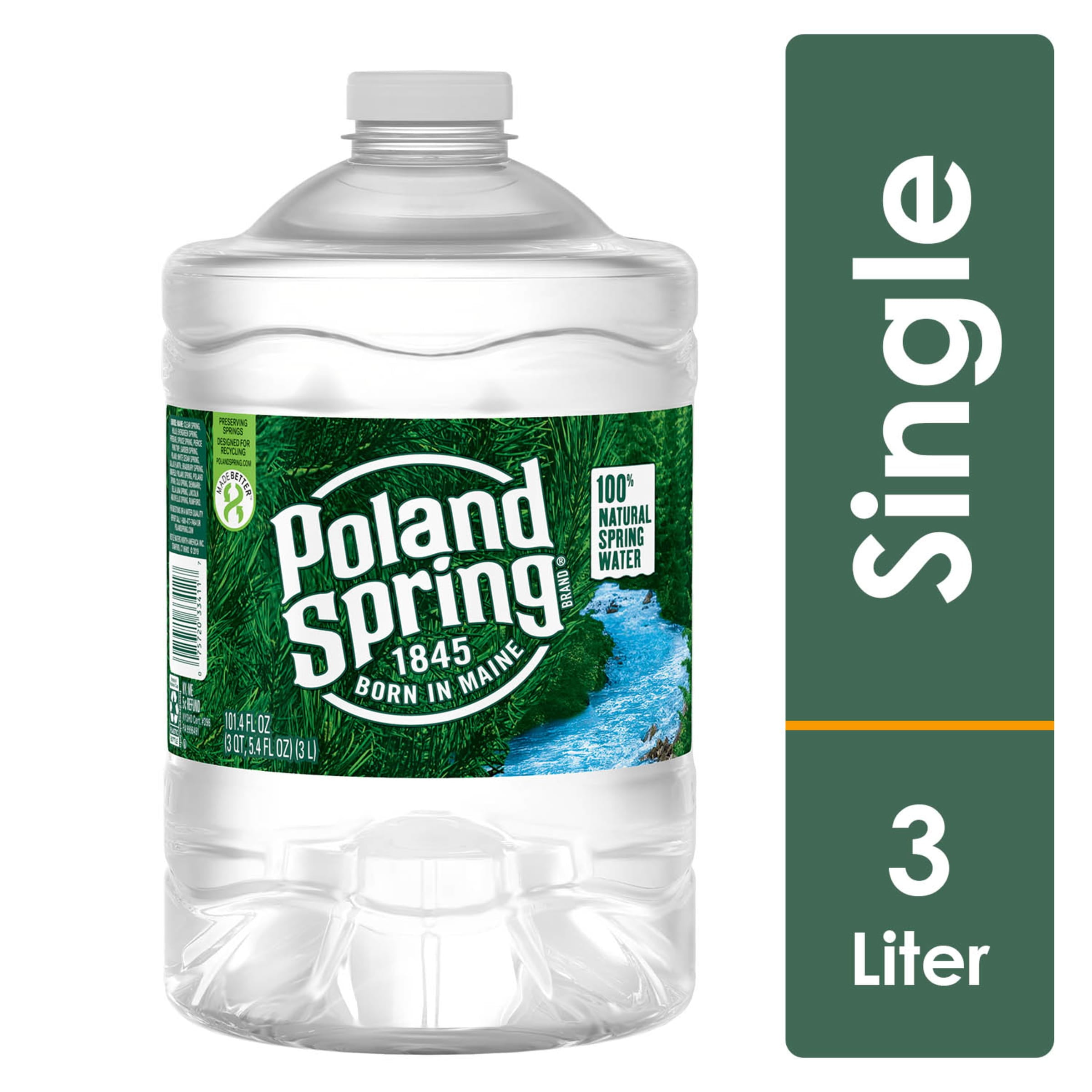 POLAND SPRING Brand 100 Natural Spring Water, 101.4ounce plastic jug