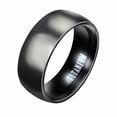 thumbnail image 6 of UDIYO Ring Wide Band Creative Titanium Steel Solid Color Jewelry Accessories for Men, 6 of 7