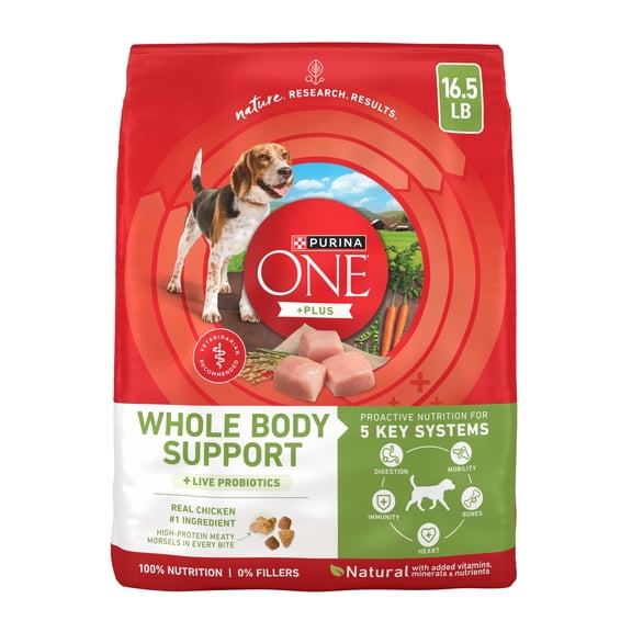 Purina ONE Plus Whole Body Support With Chicken Dry Dog Food, 16.5 lb.