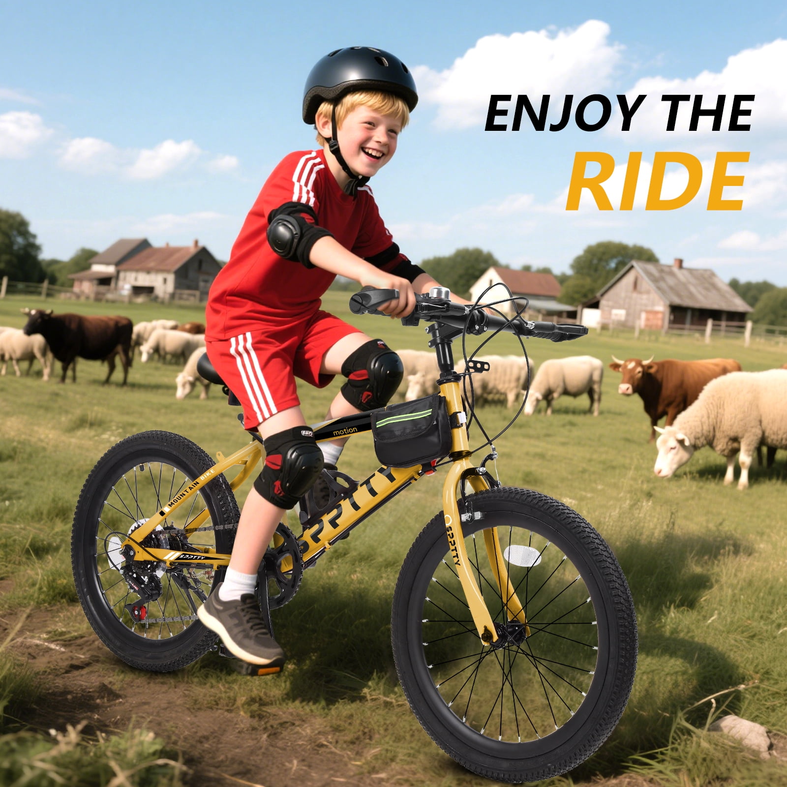20-24 inch Bike,6-Speed Mountain Bike for Men Women Boys Girls,Comfort Saddle,Gold