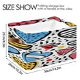 thumbnail image 4 of Cute Hearts Dots Line Art Square Storage Bins with Handles Collapsible Containing Box 1 Pack, 4 of 9
