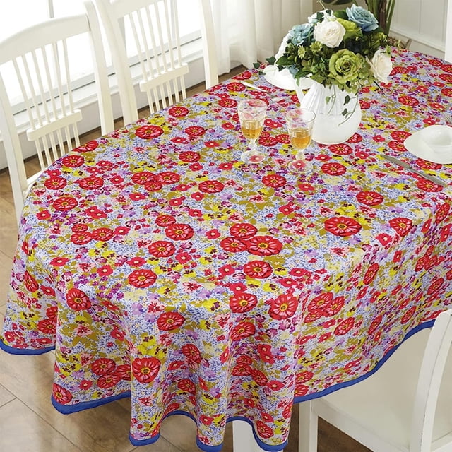 Modern Oval Tablecloth for Oval Table Waterproof Table Cloths for Dining Room Indoor Outdoor Home Decorative Table Cloth-60x84in