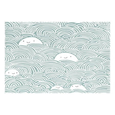 

Cute Ripple Pattern 12x18in Heat-Resistant Non-Slip Place Mat Durable and Wrinkle-Resistant