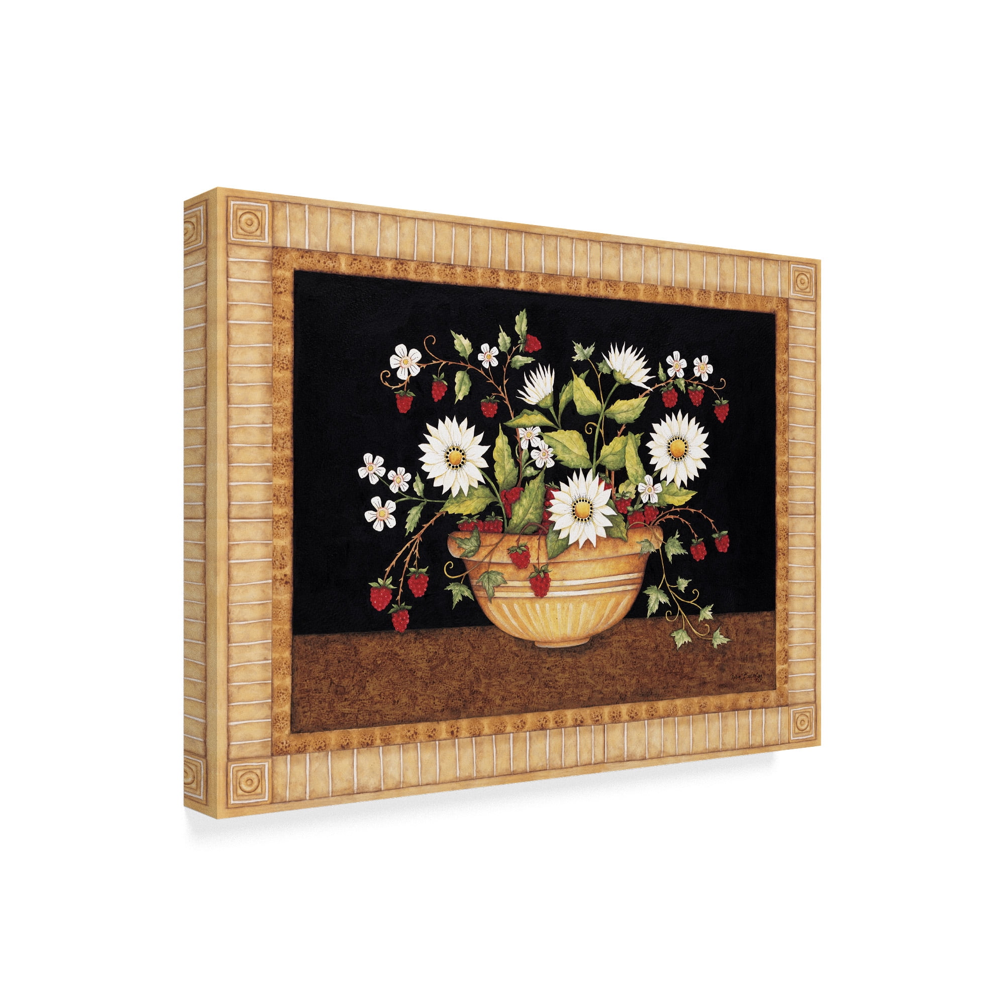 Trademark Fine Art 'Raspberries' Canvas Art by Robin Betterley