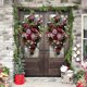 thumbnail image 4 of Corona navideña de bastón de caramelo 2024 para puerta de entrada, guirnaldas y guirnaldas navideñas para adultos, guirnaldas navideñas rojas y blancas con adornos de bolas navideñas para la, 4 of 6