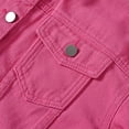thumbnail image 6 of YDFCWXW Womens Denim Jackets Distressed Ripped Long Sleeve Jean Jacket Coats for Fall and Winter Hot Pink, 4XL, 6 of 8
