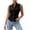 Black, variant on Uaswgudfs Women's Textured Sleeveless Blazer Vest Stand Collar Button Down Slim Fit Waistcoat
