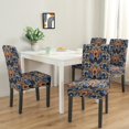 thumbnail image 2 of Vintage Paisley and Bohemian Floral Pattern Dining Chair Covers 4 Pack with Ethnic Decorative Retro Design Washable Polyester Stretch Slipcovers Removable Protector for Artistic and Elegant Decor, 2 of 7