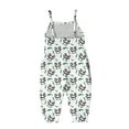 thumbnail image 4 of Toddler Baby Girls Jumpsuits Kids Cartoon Print Strap Romper Backless Harem Pants Bodysuit Outfits with Pockets 1-6 Years, 4 of 5